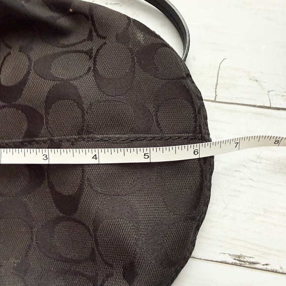 Vintage Coach Black Signature Jacquard Mini Crossbody Bag Y2K - Picture 9 of 9